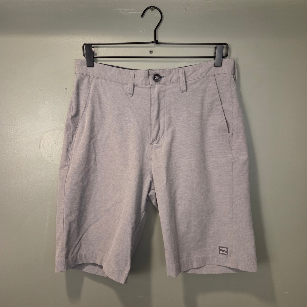 Billabong Men's Crossfire Submersibles Hybrid Shorts Size 30 Light Gray Stripes